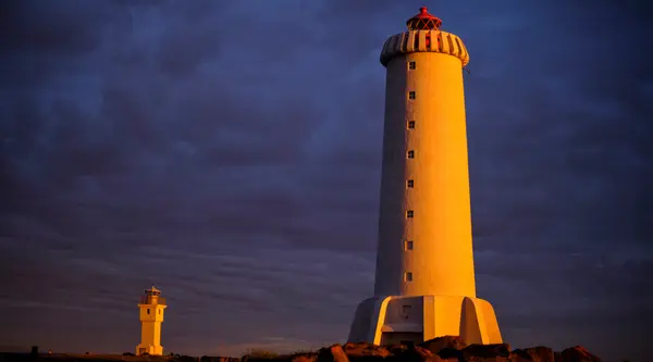 Old Akranes lighthouse on the coast