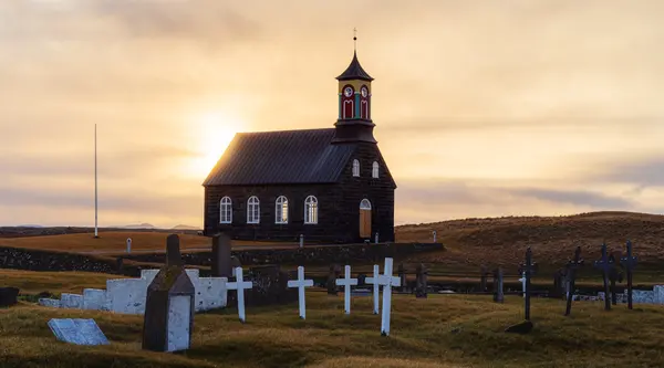 Hvalsneskirkja stone church on the southern Reykjanes coast