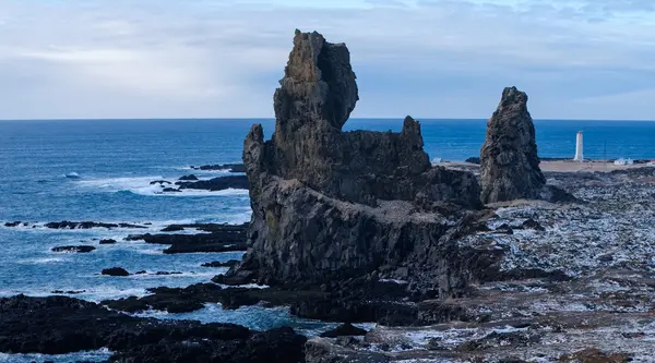 Londrangar basalt sea stacks on the southern Snaefellsnes coast