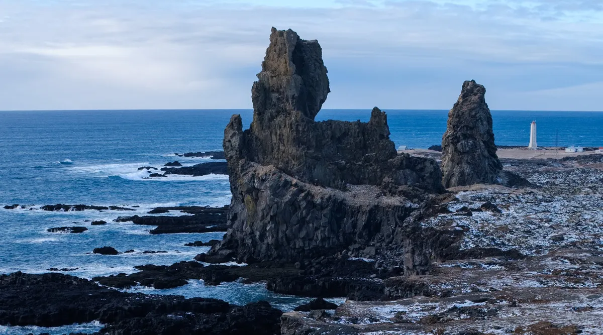 Londrangar basalt sea stacks on the southern Snaefellsnes coast